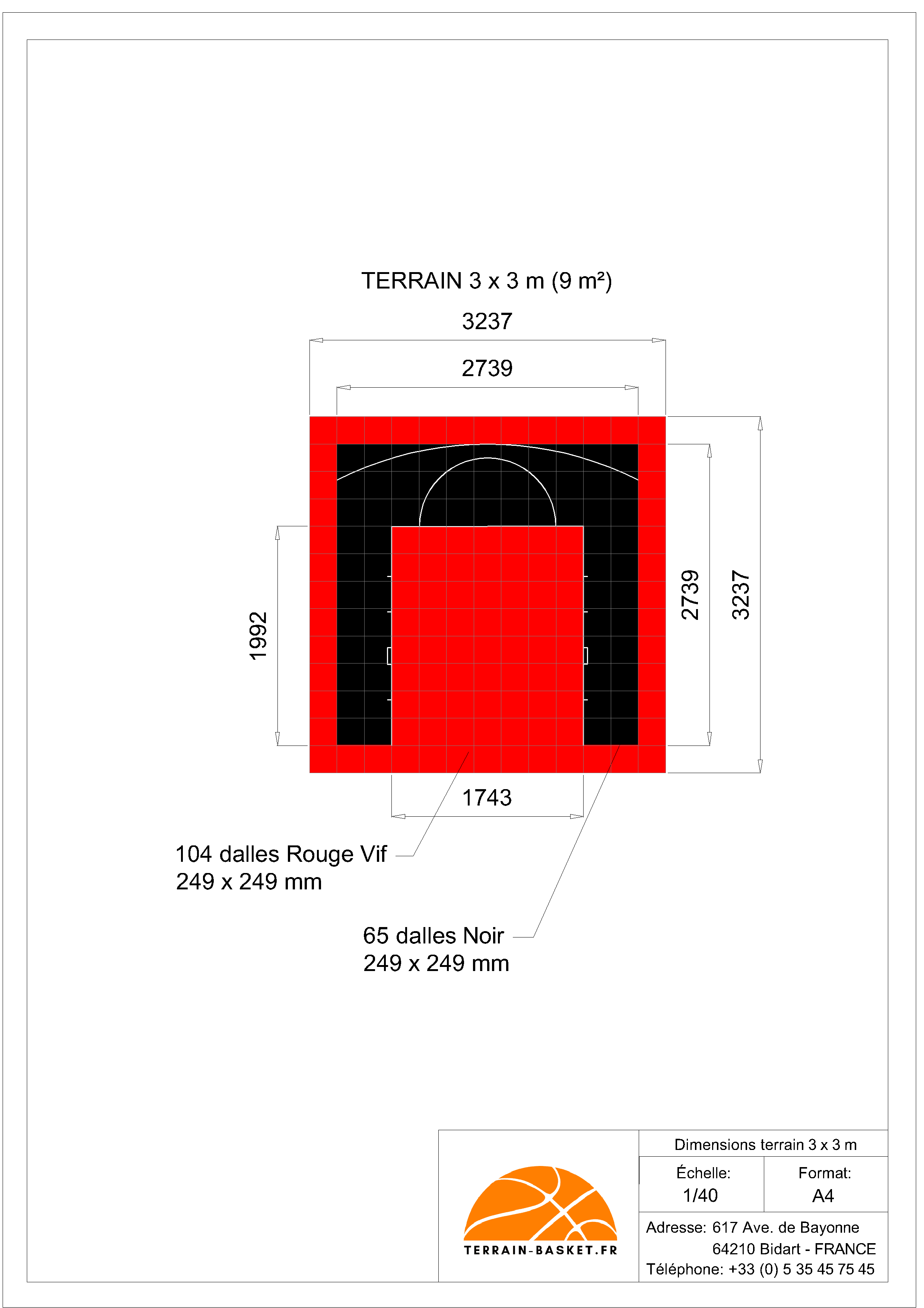 plan-dalles-terrain-basket-intérieur-essential-3x3m Plan dalles terrain basket intérieur essential 3 x 3 m